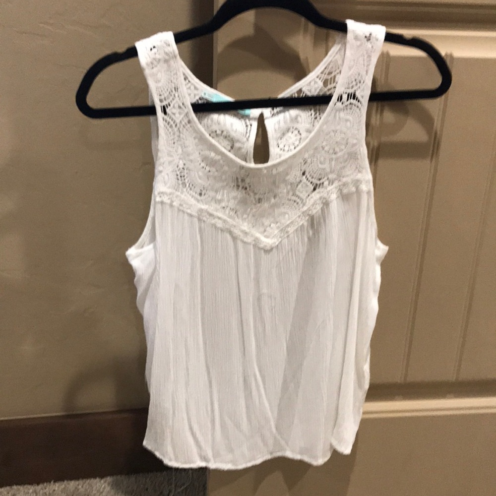 White Lace detail Top